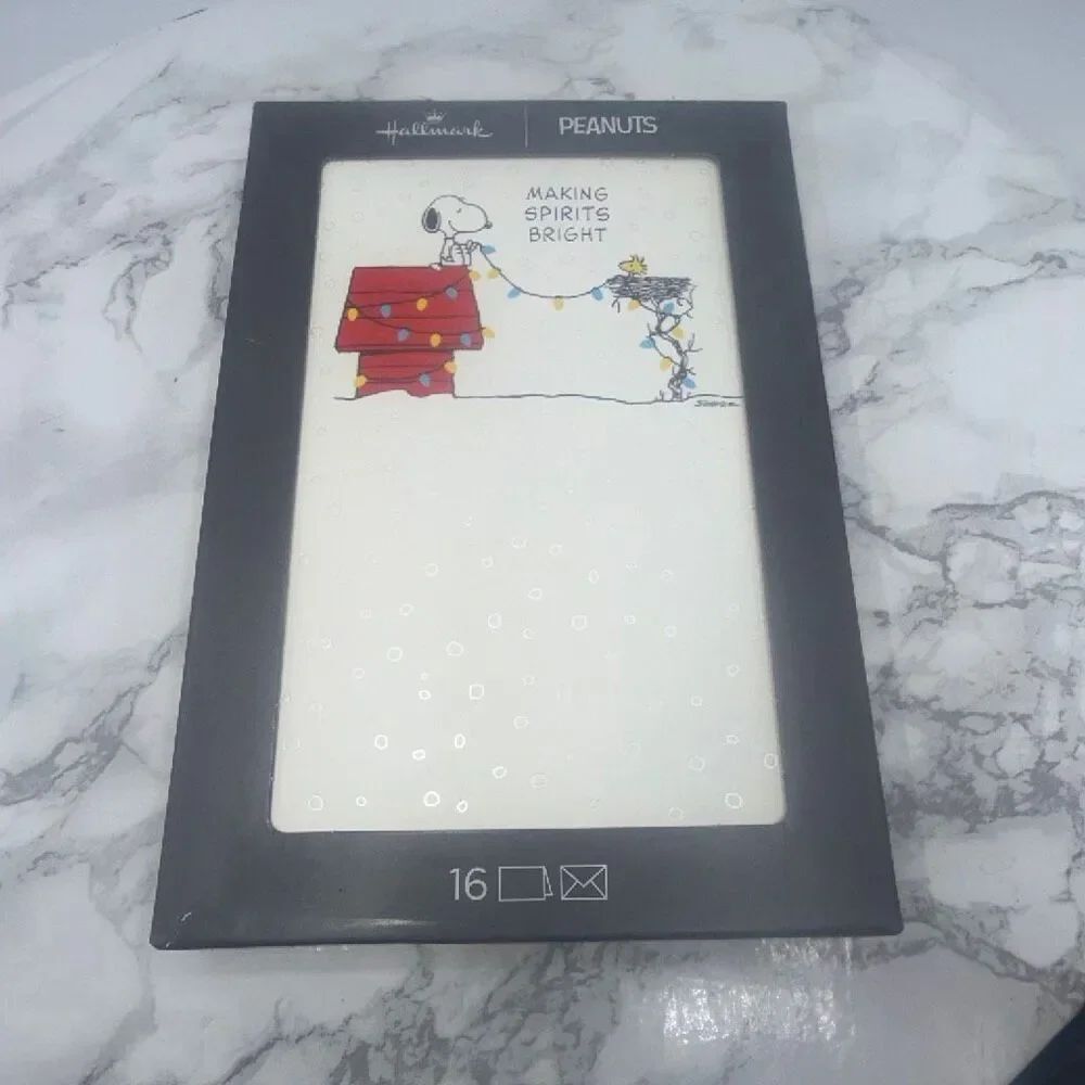 HALLMARK Peanuts Holiday Cards-Set of 16 NEW!